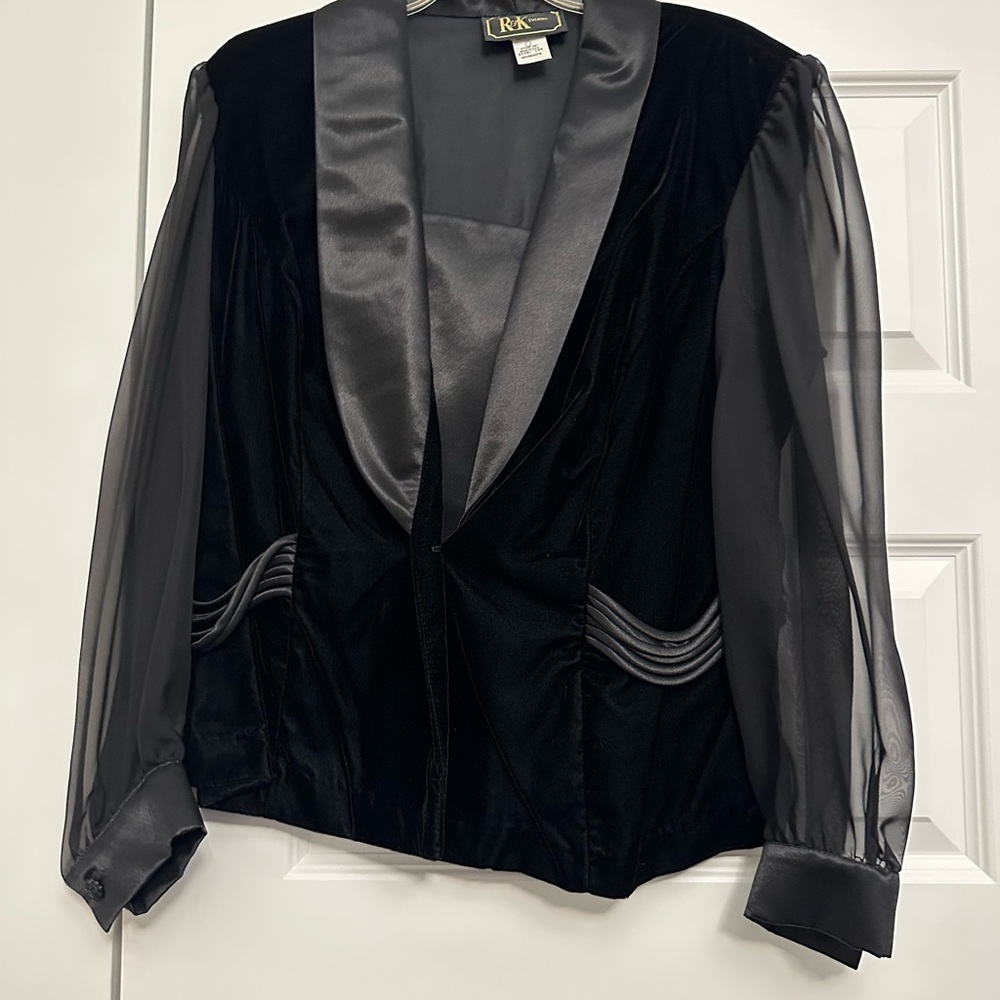 Black velvet top